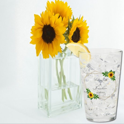 Zonnebloem Geometric Wedding Glas