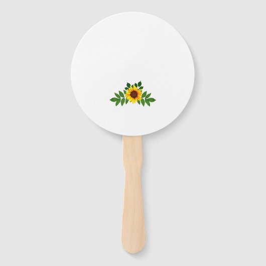 Zonnebloem Geometric Wedding Handwaaier (Achterkant)