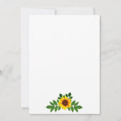 Zonnebloem Geometric Wedding Kaart (Achterkant)