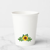 Zonnebloem Geometric Wedding Papieren Bekers (Achterkant)