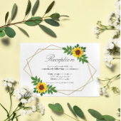 Zonnebloem Geometric Wedding Reception Kaart