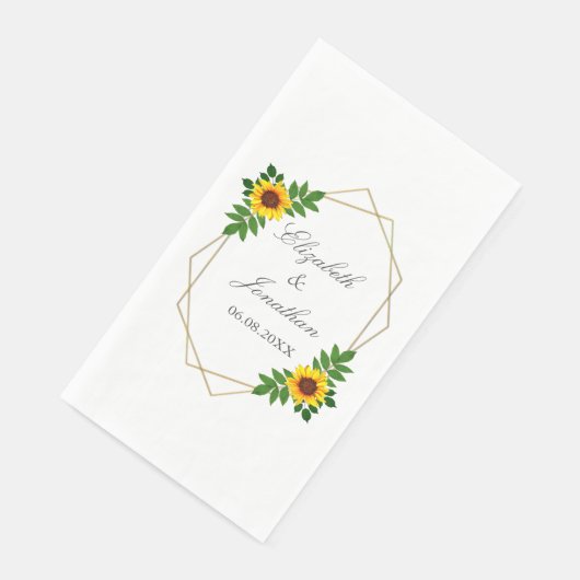Zonnebloem Geometric Wedding Servet (Hoek)