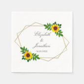 Zonnebloem Geometric Wedding Servet (Voorkant)