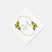 Zonnebloem Geometric Wedding Servet (Hoek)