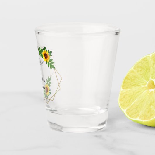Zonnebloem Geometric Wedding Shot Glas (Rechts)