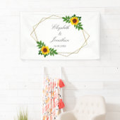 Zonnebloem Geometric Wedding Spandoek (Insitu)