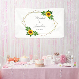 Zonnebloem Geometric Wedding Spandoek