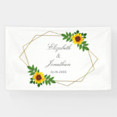 Zonnebloem Geometric Wedding Spandoek (Horizontaal)