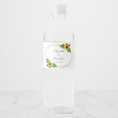 Zonnebloem Geometric Wedding Waterfles Etiket (Voorkant)