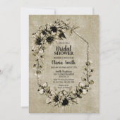  zonnebloem, geometrisch Vrijgezellenfeest Kaart (Voorkant)