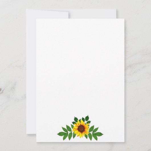 Zonnebloem Geometrisch Vrijgezellenfeest Kaart (Achterkant)