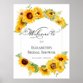 Zonnebloem geometrisch Vrijgezellenfeest welkomstb Poster (Voorkant)