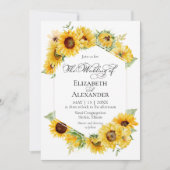 Zonnebloem geometrische herfst Herfst foto bruilof Kaart (Voorkant)