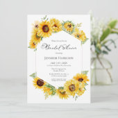 Zonnebloem geometrische herfst Herfst Vrijgezellen Kaart (Staand voorkant)