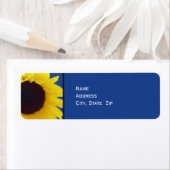 Zonnebloem gepersonaliseerd retour adres label (Insitu)