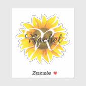 Zonnebloem gepersonaliseerd sticker (Vel)