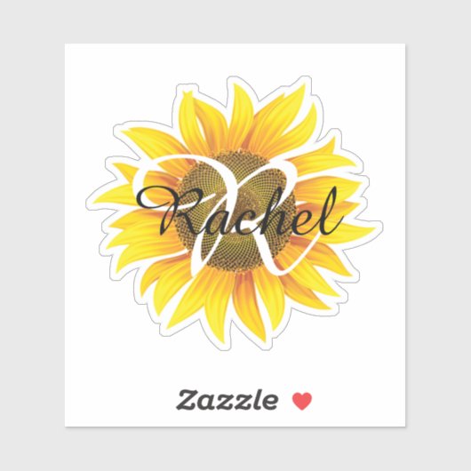 Zonnebloem gepersonaliseerd sticker (Vel)