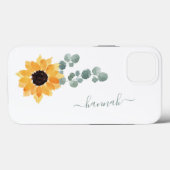 Zonnebloem, gepersonaliseerde benaming Hoesje-Mate Case-Mate iPhone Case (Achterkant (horizontaal))