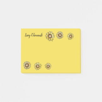 Zonnebloem gepersonaliseerde kunst post-it® notes
