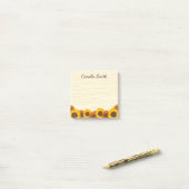 Zonnebloem, gepersonaliseerde sticknoten post-it® notes (Op bureau)