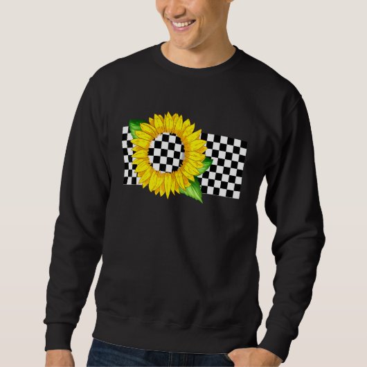 Zonnebloem Geruite Vlag Horizontale Checker Racen Trui (Voorkant)