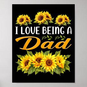 Zonnebloem geschenken voor papa zwangerschap aanko poster