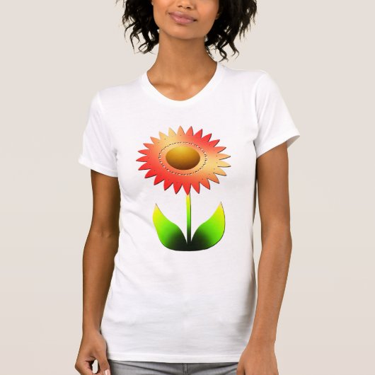 Zonnebloem, gestileerd t-shirt (Voorkant)