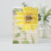  Zonnebloem getextureerde trouwkaart Kaart (Staand voorkant)