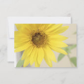  Zonnebloem getextureerde trouwkaart Kaart (Achterkant)