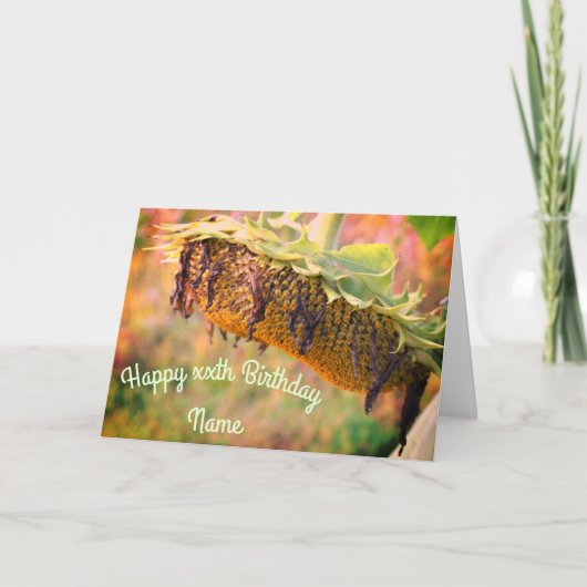 Zonnebloem, geventileerd kaart (Voorkant)