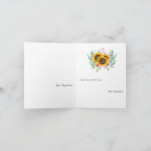 Zonnebloem Gevouwen noot Kaart (Binnen)