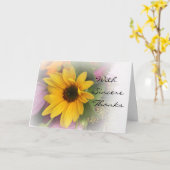 Zonnebloem Gevouwen Wenskaart Kaart (Gele Bloem)