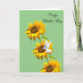 Zonnebloem Gevouwen Wenskaart Kaart (Voorkant)