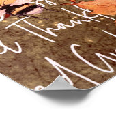 Zonnebloem Gezegelde Gratitude-Thanksgiving Poster (Hoek)