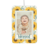 Zonnebloem Gezegende Familie Kinder Foto Luchtverfrisser (Voorkant)