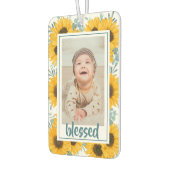 Zonnebloem Gezegende Familie Kinder Foto Luchtverfrisser (Links)