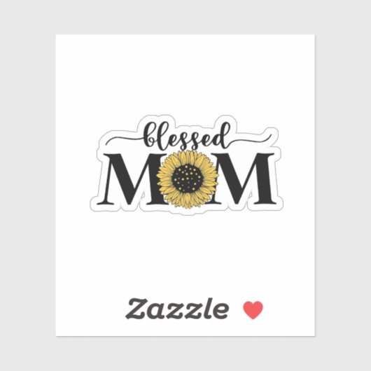 Zonnebloem & gezegende moeder sticker (Vel)