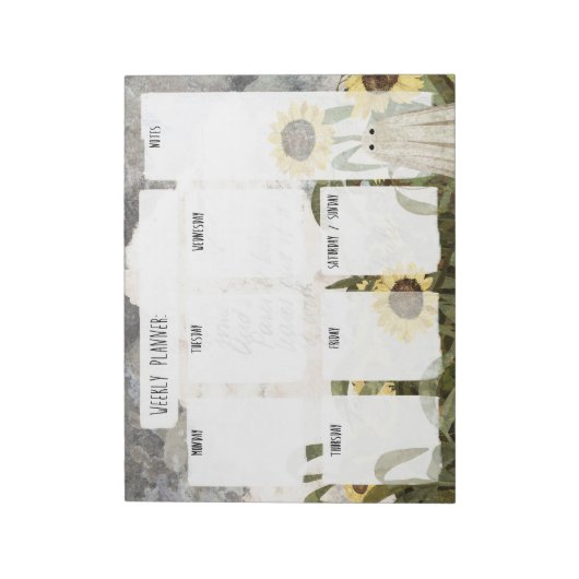 Zonnebloem Ghost Planner Notitieblok (Linkerzijde)