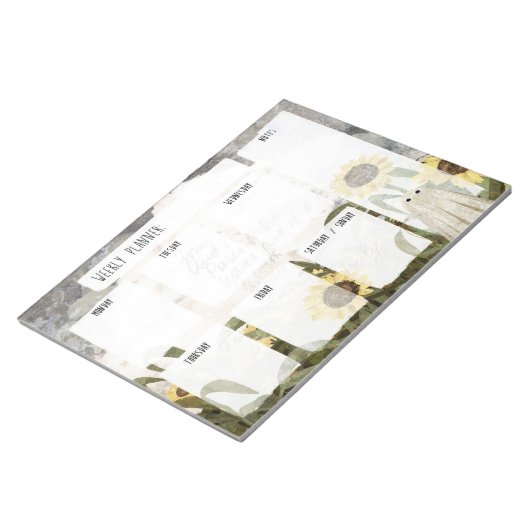 Zonnebloem Ghost Planner Notitieblok (Schuin)