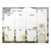 Zonnebloem Ghost Planner Notitieblok (Voorkant)
