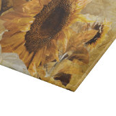 Zonnebloem Giant Yellow  Rustic Art Textuur Snijplank (Hoek)