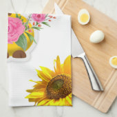 Zonnebloem Giraffe Floral Kitchen Towel Theedoek (Quarter Fold)