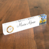 Zonnebloem Glacier Desk Naamplaat Naambordje (Zijkant)