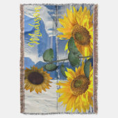Zonnebloem Glacier Throw Blanket Deken (Voorkant Verticaal)