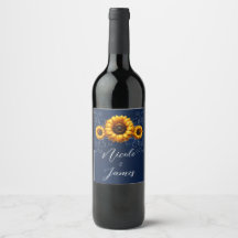 Zonnebloem Glans Blauw Rustieke Glamour Bruiloft 