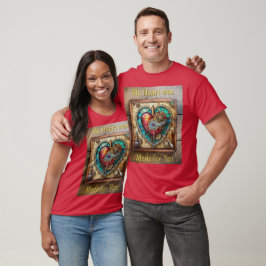 Zonnebloem Glas in lood Hart Steampunk Series T-shirt