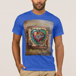Zonnebloem Glas in lood Hart Steampunk Series T-shirt