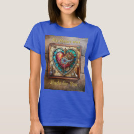 Zonnebloem Glas in lood Hart Steampunk Series T-shirt