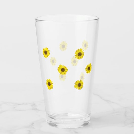 Zonnebloem Glass Flower Summer Sun Refreshing Glas (Achterkant)