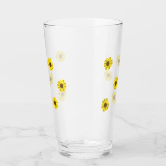 Zonnebloem Glass Flower Summer Sun Refreshing Glas (Rechts)